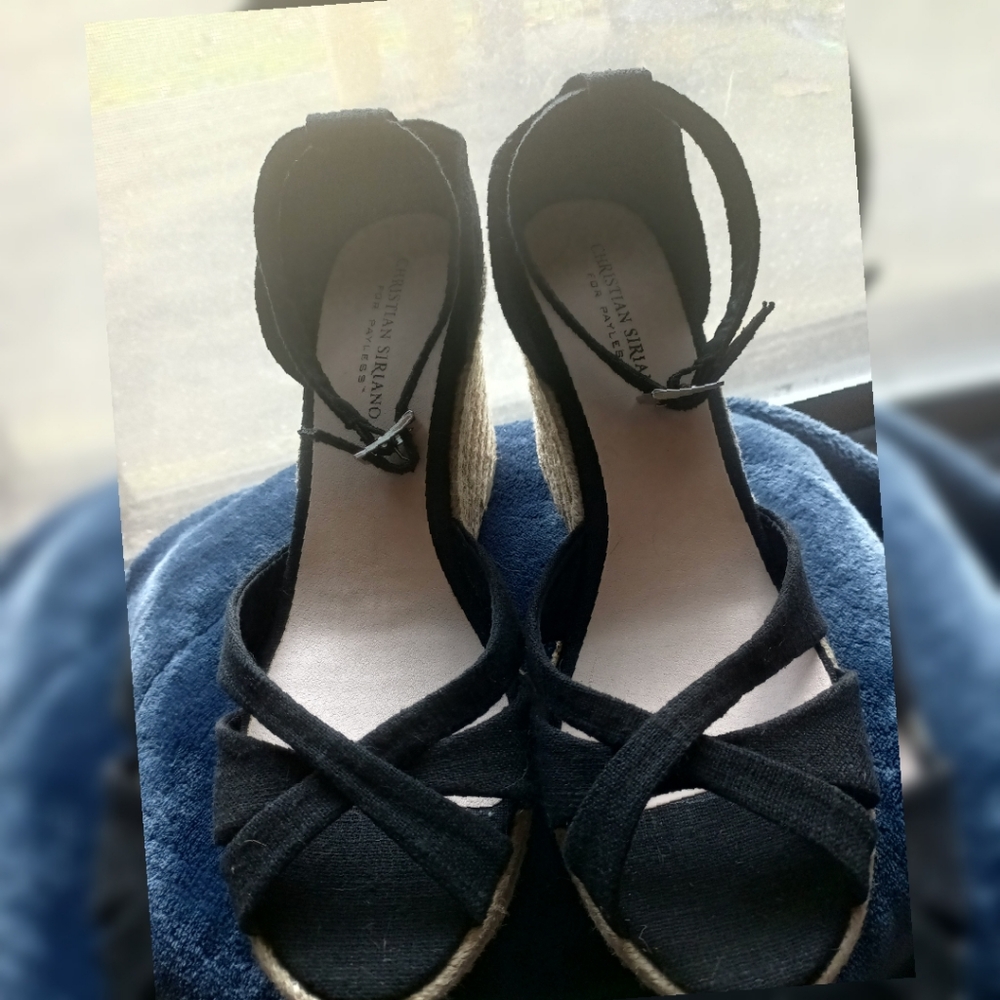 Christian Siriano for Payless size 10 ankle clasp wedge